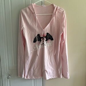 For the love of Science Pink Long Sleeve Hoodie w Science Graphic XL 100% Cotton